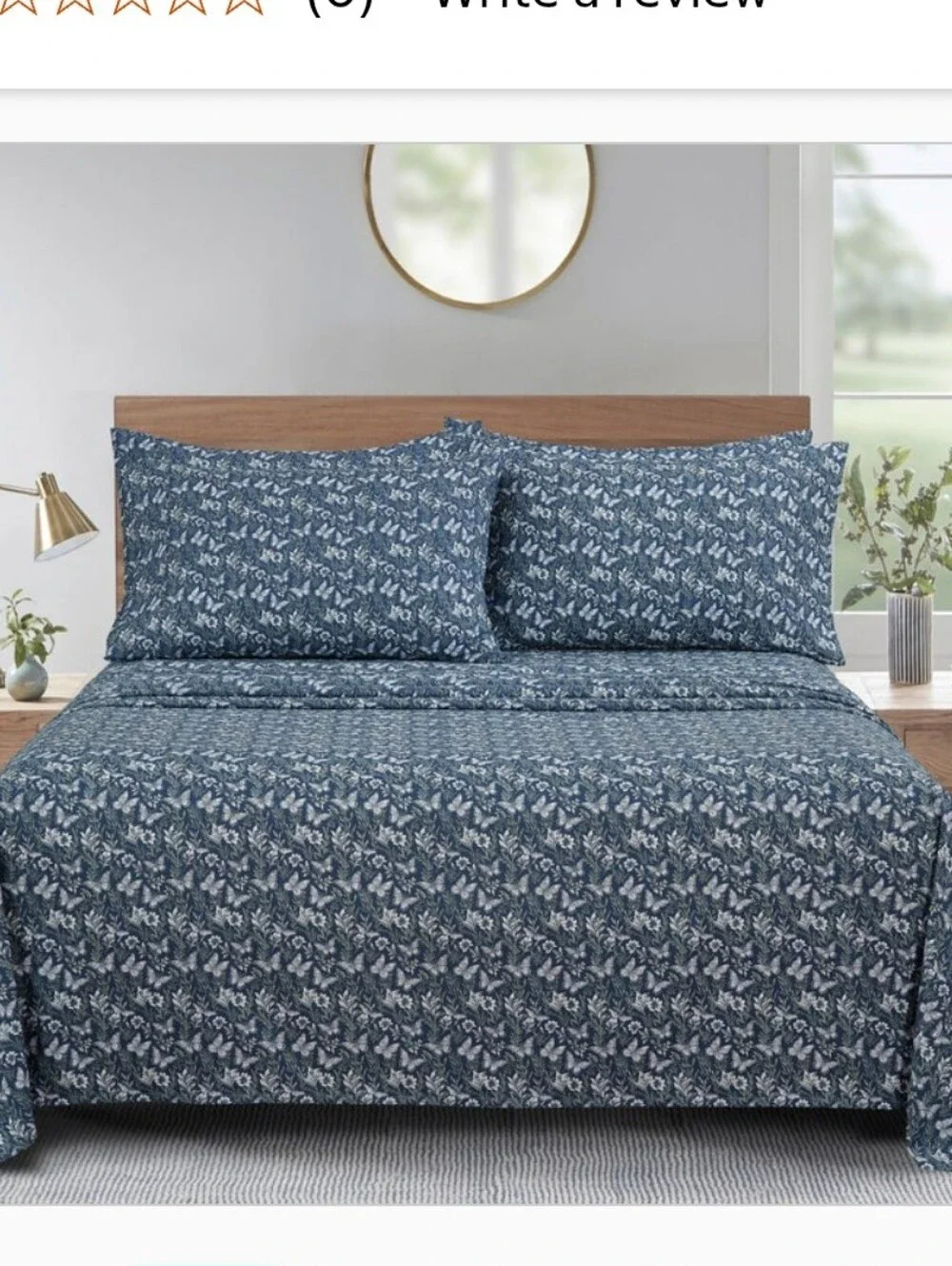 South Point Home Fashions Microfiber 6-piece Sheet Set, New, Butterfly Flowers